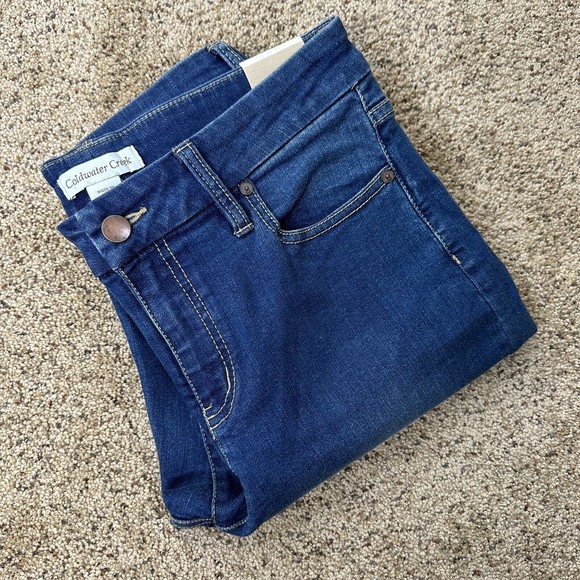 Coldwater Creek Straight-Leg Women's Jeans Size 10P Mid Rise Stretch NWT - Picture 3 of 10